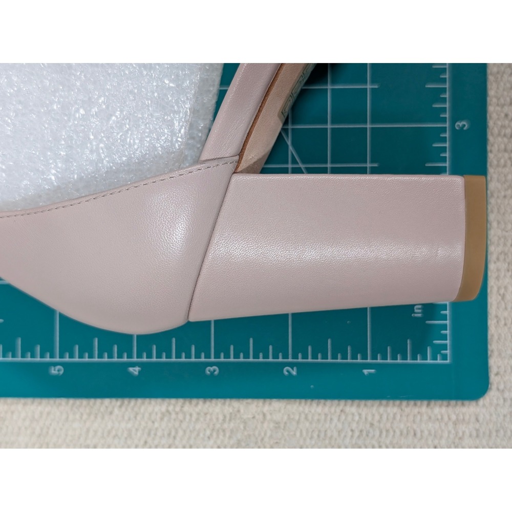 Stuart Weitzman Nearlynude Dolce Smooth Calf Leather Block Heel Sandals 8.5 AA - Picture 11 of 12